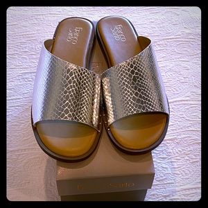 Silver metallic slides